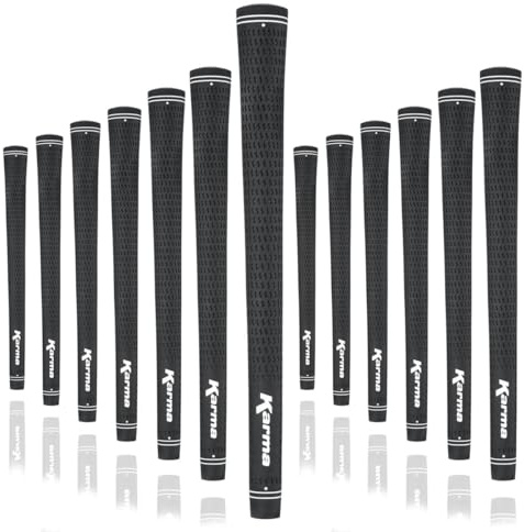 Karma Velour Golf Grips 13 Pack for Men, Women, Juniors | Undersize / Standard / Midsize / Oversize / Jumbo | 6 Colors | A High-Performance Rubber Golf Club Grip