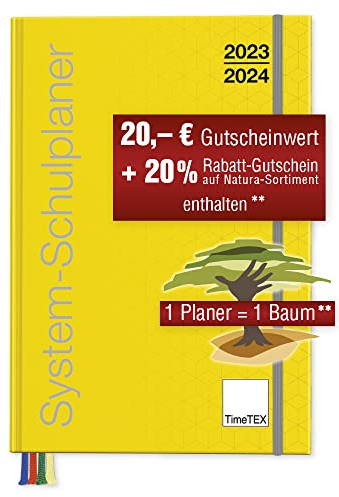 TimeTEX System-Schulplaner A4-Plus Gelb - Schuljahr 2025-2026 - Lehrerkalender - Lehrertimer - 10750 - mit breitem Verschlußgummi