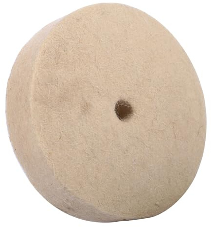 Filz Polierscheibe Zum Schärfen,Polierscheibe Schleifbock, Filzscheibe 100 X 25 Mm Beige 4 Beige Polieren Schleifen Runde Rad Wolle Weiche Filz Polierer Disc Pad