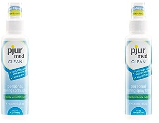 pjur med CLEAN spray - Hygienespray zur schonenden Reinigung der Haut & Intimbereich (100ml) (Packung mit 2)