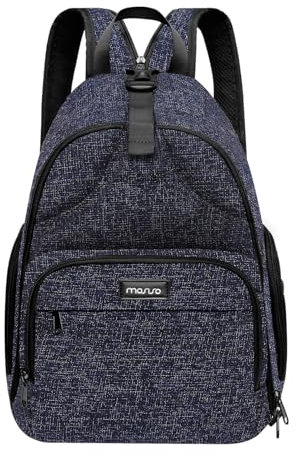MOSISO Camera Bag Sling Backpack, DSLR/SLR/Mirrorless Photography Waterproof Camera Case Crossbody Shoulder Bag with Tripod Holder&Rain Cover&Shoulder Straps Compatible with Canon/Nikon/Sony,Navy Blue