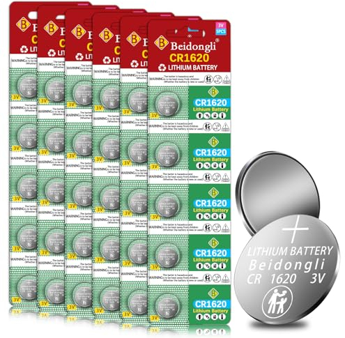 CR1620 3V Lithium Knopfzelle Betterie CR 1620 Batterien 30 Stück [5 Jahren Garantie]