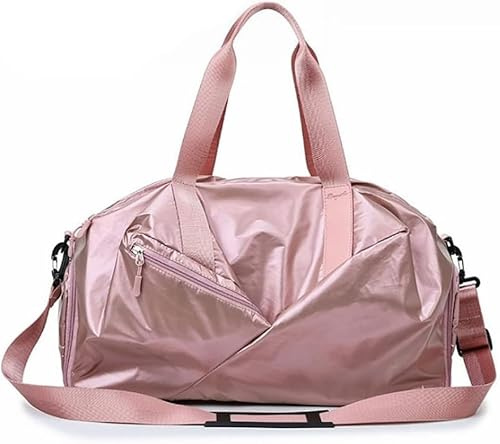 Sporttasche mit Nassfach & Schuhfach, Fitnesstasche, Trainingstasche, Gym-Bag, für Wochenendtraining Schwimmen Yoga Wandern, für Gym Shopping Outdoor Business Schule Fitness, Rosa