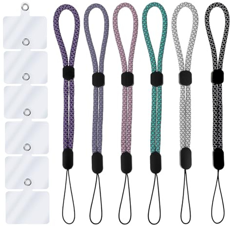 Amaxiu 6 Pcs Hand Wrist Strap Lanyards, Adjustabe Telefon Kurze Handgelenk Lanyards