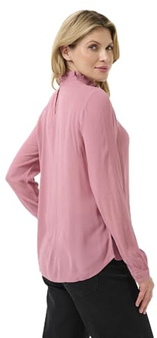 KAFFE Langarm-Bluse Trine Damen Bluse Stehkragen Langarm Elegant Shirt 44, Mesa Rose