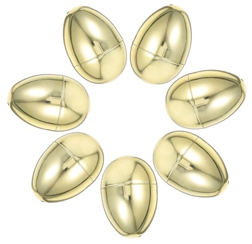 Hemobllo 12stücke Befüllbare Ostereier Kunststoff Goldene Ostereier Für Füllungen Mit Süßigkeiten Und Spielzeug Für Ostern Partys Und Geschenkkörbe
