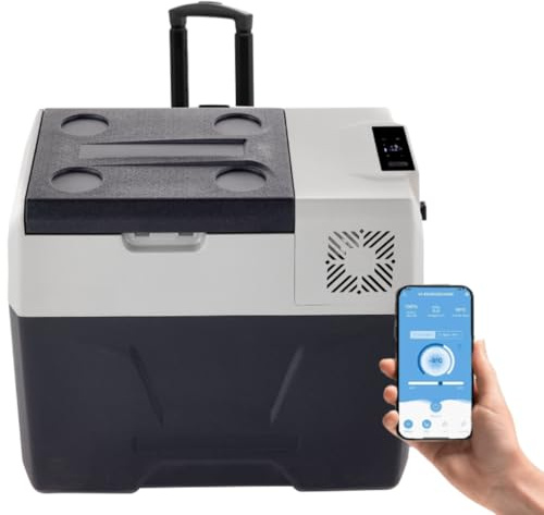 ZHIMAI Glacière électrique, 40 L Frigo, 12 V et 230 V congélateur pour Voiture, Camion, Camping-Car, Bateau et Prise de Courant(40L)