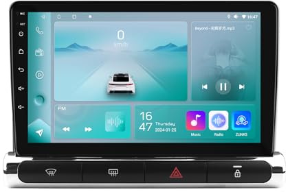 Ossuret Autoradio para (2017-2023) Citroen C3/C3 aircross/Citroen C4/C4 aircross (Brazil), 9 Zoll Android 13 Pantalla Táctil 2+32GB Navegación GPS con Carplay (para la versión de configuración Alta)