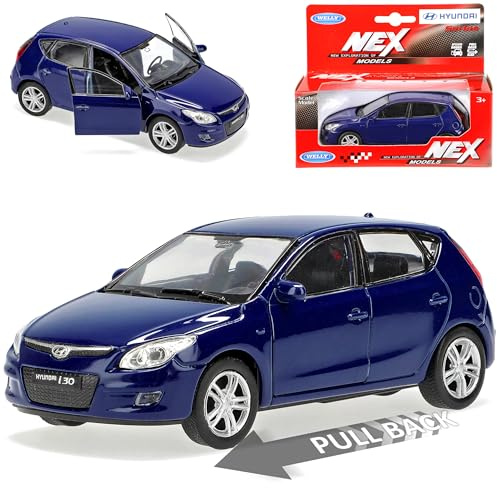 Generisch Hyunda. I30 Blau 5 Türer FD 2007-2012 mit Rückzugsmotor ca 1/43 1/36-1/46 Welly Modell Auto
