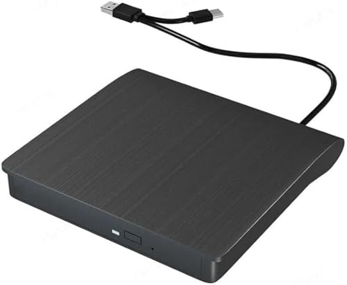 Unità Blu-ray esterna, USB 3.0 Tipo C, lettore ottico portatile, masterizzatore/lettore CD DVD, lettore Blu-ray 3D, Plug and Play, design sottile, per laptop, desktop, PC, Mac, Windows, Linux