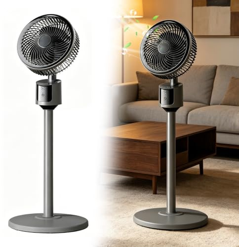 Standing Floor Fan with 3 Speed Settings and Adjustable Height