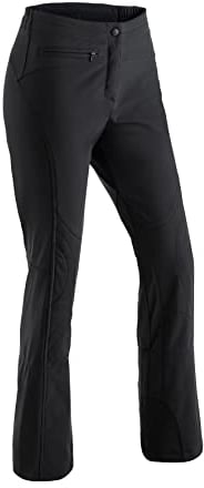 Maier Sports Marie, Enganliegende Damen Skihose, Wasserabweisende Softshell Schneehose, Stretchmaterial und verstellbarer Bund, PFC-frei, stormprotec-Technologie, Schwarz, Gr. 17 (W26/L29)