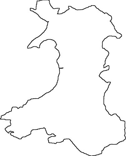 2x Auto Aufkleber Wales Car Sticker (ca. 11x9 cm, Weiß)