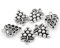 SiAura Material ® - 5 pendentifs en forme de grappe de raisin en argent vieilli.