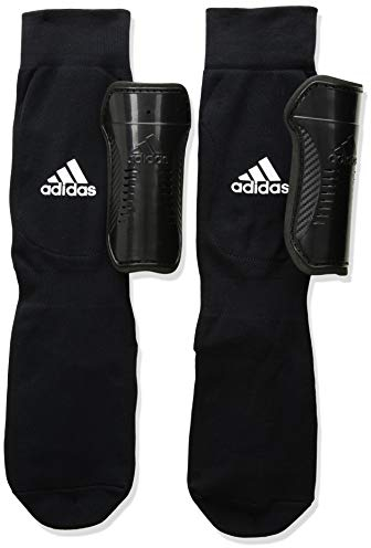 adidas Unisex-Child Performance Youth Sock Shin Guards, Black/White, Large