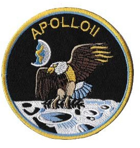 NASA Apollo 11 Badge bestickt Patch 10,2 cm Aufnäher oder zum Aufbügeln