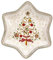 Villeroy und Boch Winter Bakery Delight Mittelgroße Schale Baum in Stern-Form, 16oz., Premium Porzellan, Weiß/Rot/Beige