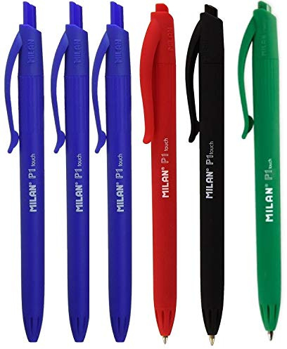 6 Boligrafos milan p1 touch surtidos …