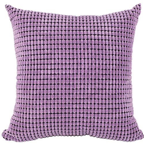 Nunubee Corduroy Baumwolle Kord Modern Rechteckig Kissenbezüge Dekorative Kissenbezug Dekokissen Sofakissen Lendenkissen Wurfkissenbezug Kissenhülle, 40 x 60 cm Violett