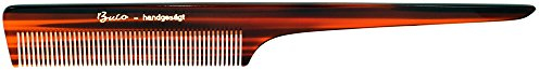 BUCO Stielkamm - 19,5 cm Havannabraun, Acetat Plattenmaterial, Haar- und Kopfhaut-schonend, für Männer und Frauen