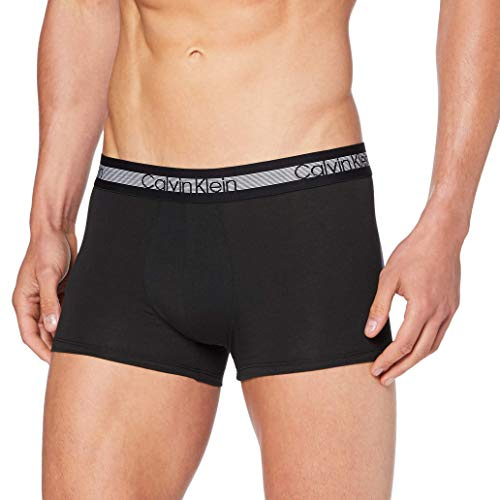 Calvin Klein Herren 3er Pack Boxershorts Trunks Baumwolle mit Stretch, Schwarz (Black), S