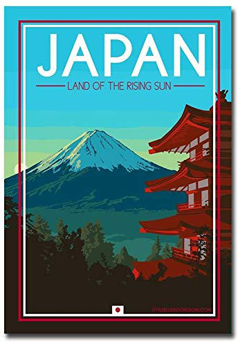 Japan Mt Fuji Travel Vintage Art Refrigerator Magnet Size 2.5 x 3.5