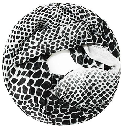 Glamexx24 Damen Schal Leo Muster Langschal Loop Schlauchschal Tuch XXL Loopschal Mädchen Animal Print Tuch
