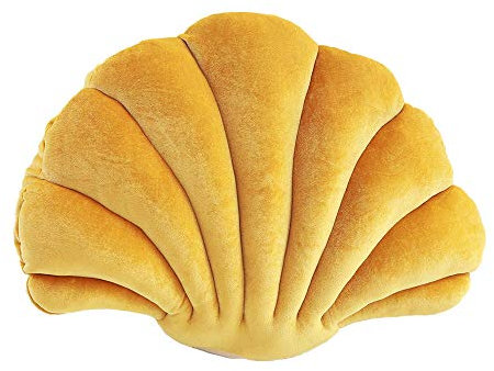 Kissenbezug in Muschelform, Samt, gemütlich, solide, dekorativer Couchkissen, Überwurfkissen mit Kisseneinsatz für Zuhause, Sofa, Bett, Wohnzimmer, Dekoration