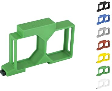 Top-Hat Rail Holder / Adapter Dual for Shelly Dimmer / Dimmer 2 DIN Rail Bracket (35 mm) (Green (Prime))