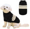 Queenmore Warmer Hundepullover Kleine Hunde Dackel Hundepulli Strick Hunde Pullover Strickmantel Für Kleine Hunde Hundepullover Fleece Für Französische Bulldogge Katzenpullover, Schwarz, S