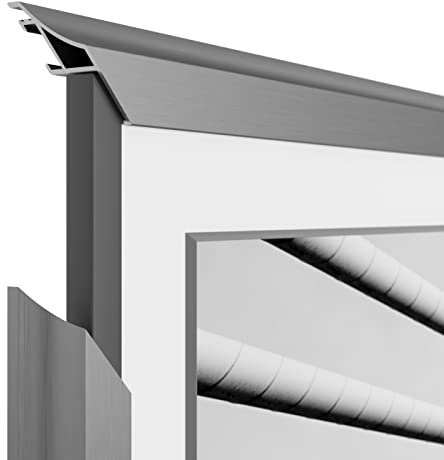Deco TV Frames Pelle en alliage – Lunette en graphite compatible uniquement avec Samsung The Frame TV (55, compatible avec les téléviseurs à cadre 2021-2023)
