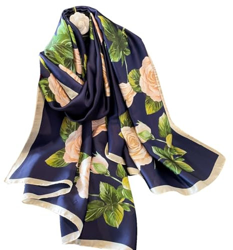 WEIGEER Écharpe en soie Silk Scarf Women Shawl White Scarf Stain Neckerchief Head Wraps Ladies Beach Shawl Vintage Bridal Belt Chiffon Scarf Muslim Colorful Cloth Christmas Decorations Scarf (Horse)