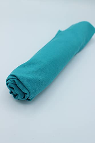 Merceria Pour Toi... Tessuto in Cotone Tinto Filo loneta 50x140cm Tinta Unita Rotoli Vari Colori Arredamento casa tendaggi tappezzeria Accessori Cucina Accessori casa (606 Verde Acqua)