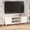 Dmora - Meuble TV Lomza, Buffet de salon, Armoire basse pour TV, Base murale de rangement, 155x40 h50 cm, Blanc