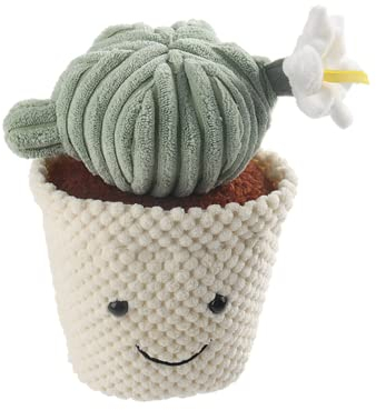 Apricot Lamb Plüsch Kaktus mit Blume Plüschtier Pflanze Puppen Spielzeug Kuscheltier Mini Kakteen 23 cm Spielzeug für Kinder und Baby