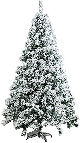 Generic Erweiterter Faltbarer künstlicher Weihnachtsbaum, beflockter künstlicher Weihnachtsbaum, Weihnachtsdekorationsbaum (Size:150cm-5ft)