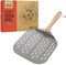 Chef Pomodoro Pala Pizza Horno 30,5 x 35,6 cm, Pala para Pizza Perforada de Aluminio con Mango Plegable de Madera para Fácil Almacenamiento, Accesorios Cocina Hogar Gourmet