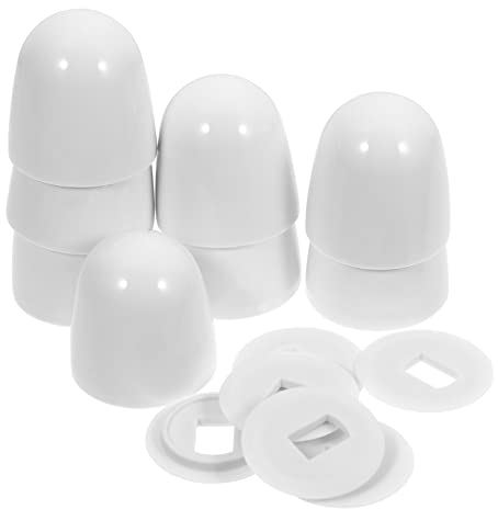 Gadpiparty Toilet Bowl Screw Caps 8pcs Screw Decorative Cover Abs Universal Plastic Cap White Toilet Caps