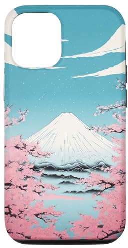 Hülle für iPhone 12/12 Pro Mt. Fuji Tokyo Japan Sakura Kirschbaum Japanische Kunst Pink