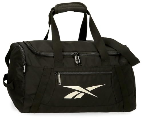 Reebok Malden Reisetasche, Schwarz, 45 x 23,5 x 19 cm, Polyester, 22,5 l, Schwarz, Talla única, Reisetasche