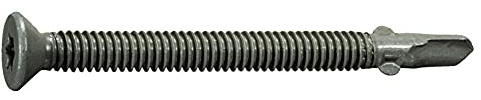 Saberdrive Star Drive Floorboard Screws with Wings, 5lb Box, Approx. 191 Pieces - 1/4 x 2-1/2 Self Tapping Screws, Heat, Abrasion, & Corrosion Resistant Thread Forming for Flooring, Repair