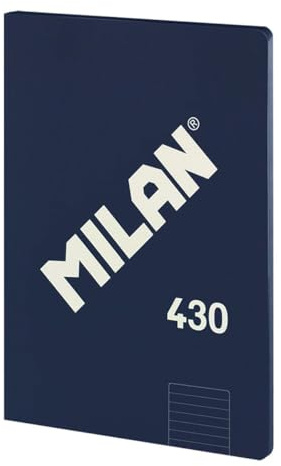 MILAN® Notizbuch, A4, kariert 5 x 5 mm, 48 Blatt A4, Papier 95 g/m², Serie 1918, Blau