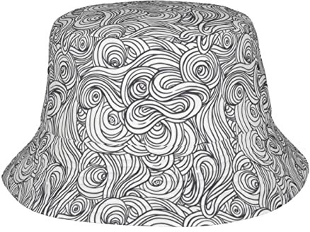 Fischerhüte Wolken Comic Schwarz Adumbral Hut Faltbar Strand Freizeithut Weich Sommerhut Für Camping, Sommer, Wandern