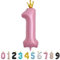 Luftballon Zahl 1 Rosa, 101cm Riesen Zahlenballon Nummer 0 1 2 3 4 5 6 7 8 9 10 16 18 21 30 40 50 60 70 80 90 100, 40 Groß Folienballons für Hochzeit Jubiläum, Geburtstagsballons Party Dekoration