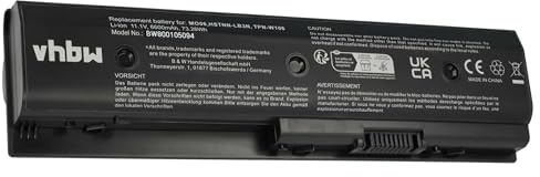 vhbw 1x Batterie Compatible avec HP Pavilion dv7-7006er, dv7-7006tx, dv7-7007ss, dv7-7006sr, dv7-7006ss Ordinateur Portable (6600mAh, 10,8V, Li-ION)