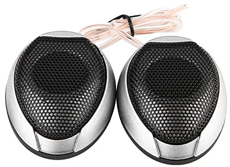 Denash Altavoces Estéreo Compactos para Automóvil, Parlantes para Automóvil, Redondos para Divertirse Al Conducir con Música Reproducir Automóvil La Mayoría de los Modelos (Silver)