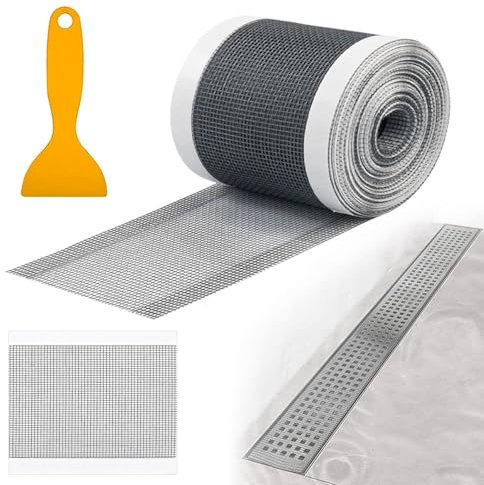 1 Stück Haarsieb Dusche 100 mm x 10 m, Sieb Dusche Abfluss Haare, Abflusssieb Dusche Abfluss Haarfänger, Einweg Duschabfluss Mesh Aufkleber, für Duschen, Badewannen, Küchen