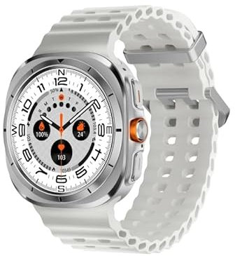 JINSHANGZI 2024 Z7 Ultra Smartwatch 1.5inch Screen Sports Modes GPS Compass Smart Watch Heart Rate Health Monitoring (White)