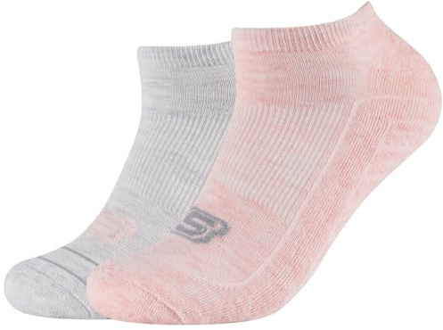 Skechers 2PPK Basic Cushioned Sneaker Socks SK43024-4281, Unisex socks, Grey, 35-38 EU