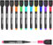 DumanAsen12 Pcs Magnetic Whiteboard Pens with Erase, Fine Point Dry Erase Markers Perfect For Writing on Whiteboards, Dry Erase Boards (Multicolor)